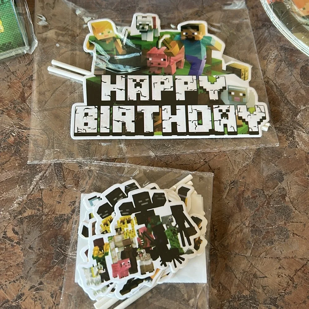 Minecraft Theme Birthday Party Supplies
